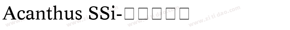 Acanthus SSi字体转换